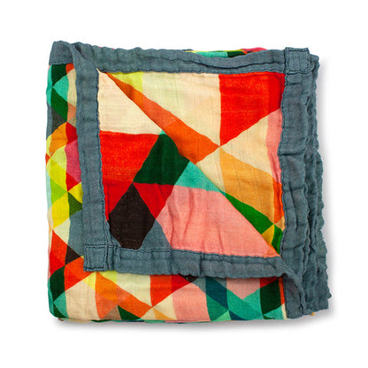 Kanga Care Bamboo Muslin Blanket - Baby: Finn (Reversible)