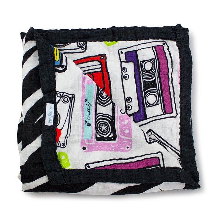 Kanga Care Bamboo Muslin Blanket - Baby: Mixtape (Reversible)