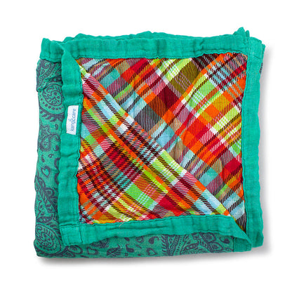 Kanga Care Bamboo Muslin Blanket - Baby: Quinn (Reversible)
