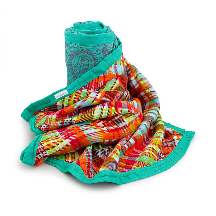 Kanga Care Bamboo Muslin Blanket - Forever: Quinn (Reversible)