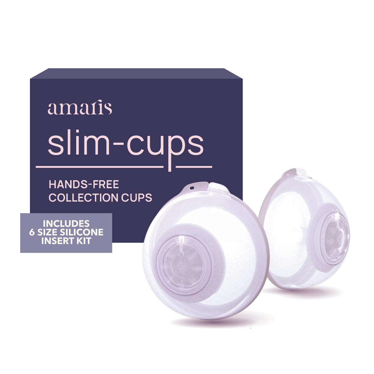 Amaris Slim-Cups Hands-Free Cups + Insert Kit Combo