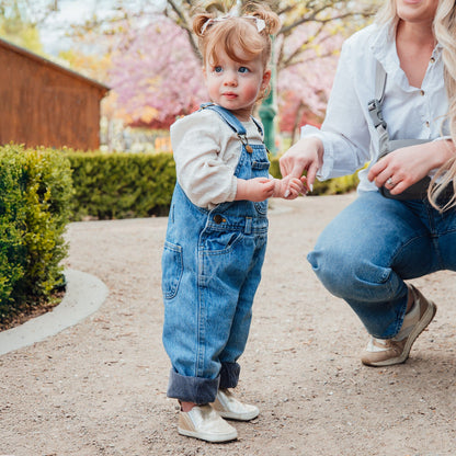 Freshly Picked Platinum Slip On Baby Shoe