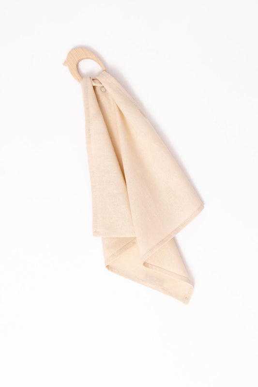 Wildbird Sparrow Linen + Maple Ring Teether