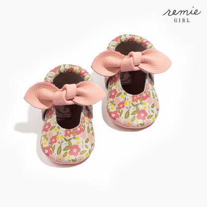 Freshly Picked Spring Bouquet Knotted Bow Baby Shoe