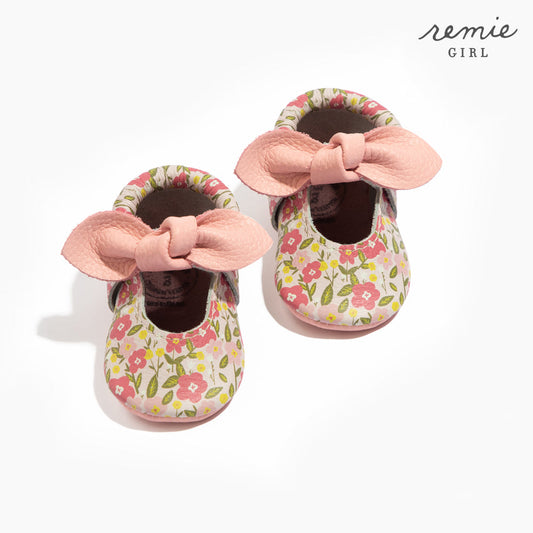 Freshly Picked Spring Bouquet Knotted Bow Baby Shoe