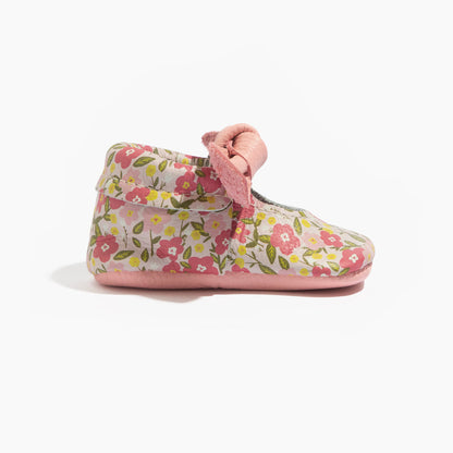 Freshly Picked Spring Bouquet Knotted Bow Baby Shoe