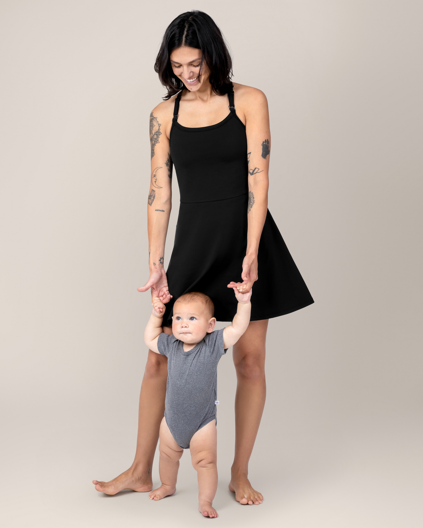 Kindred Bravely Stevie Active Racerback Nursing Dress Black