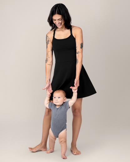 Kindred Bravely Stevie Active Racerback Nursing Dress Black