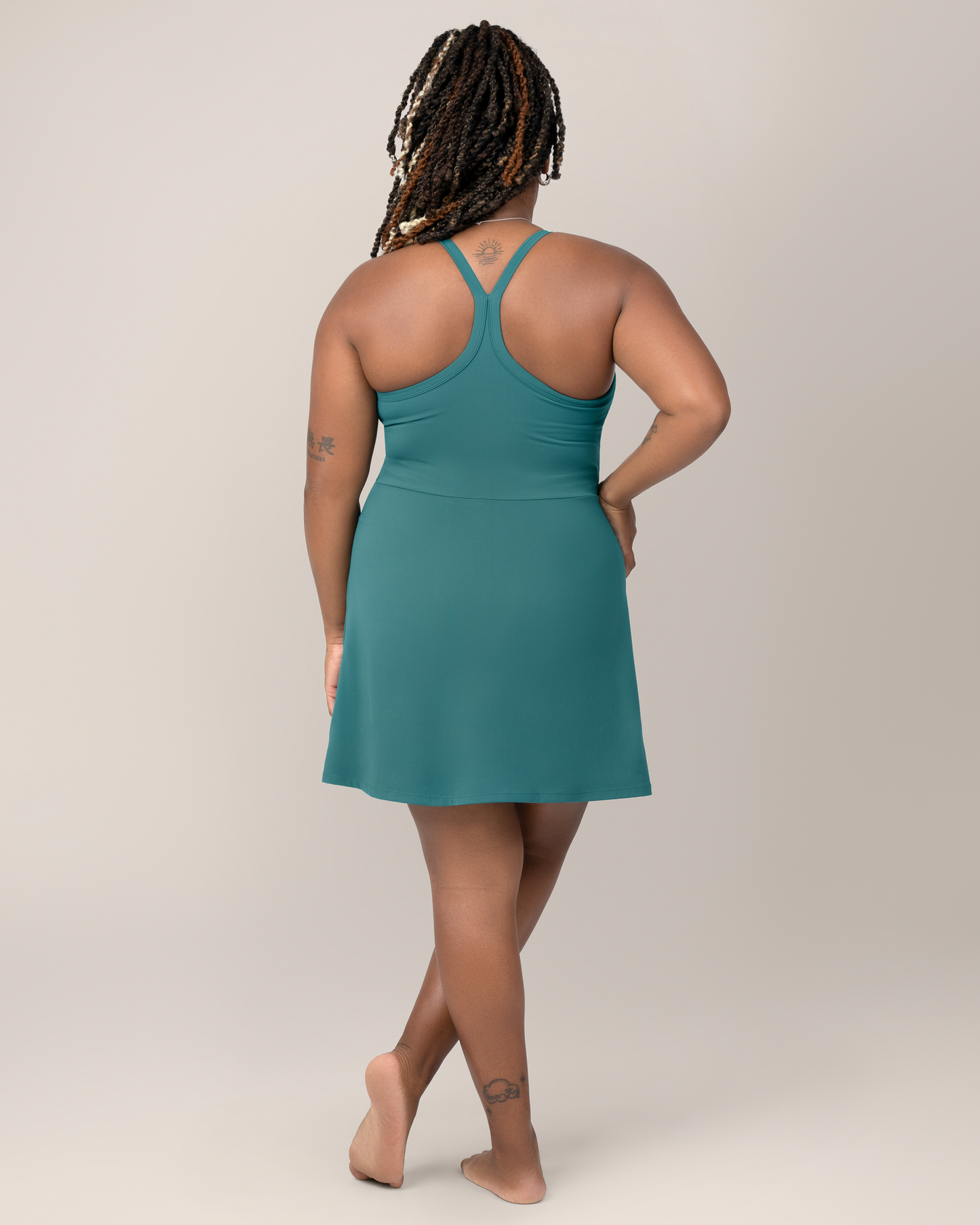 Kindred Bravely Stevie Active Racerback Nursing Dress Teal