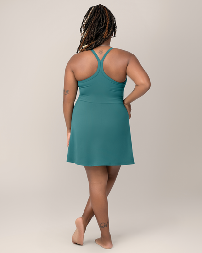 Kindred Bravely Stevie Active Racerback Nursing Dress Teal