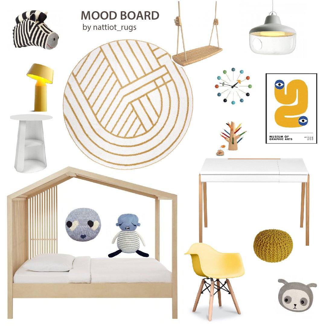 Nattiot Luisa M Geometric Round Rug
