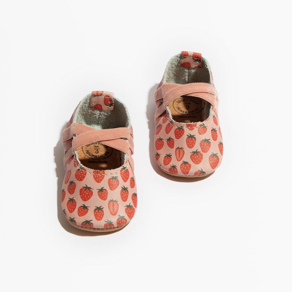 Freshly Picked Strawberry Fields Ballet Slipper Baby Shoe