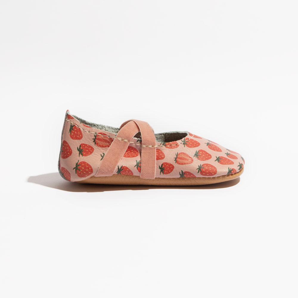 Freshly Picked Strawberry Fields Ballet Slipper Baby Shoe