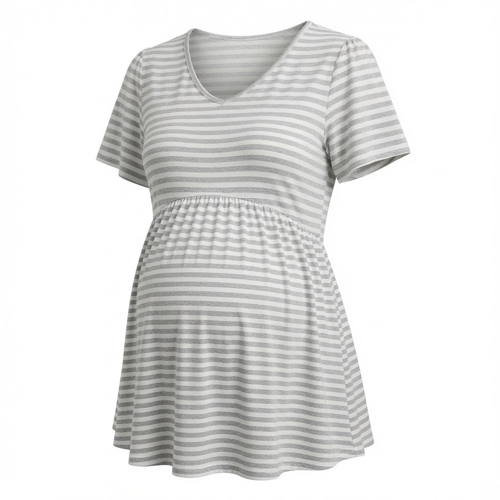 Short Sleeve Flowing Maternity Top - Delilah's Maternity