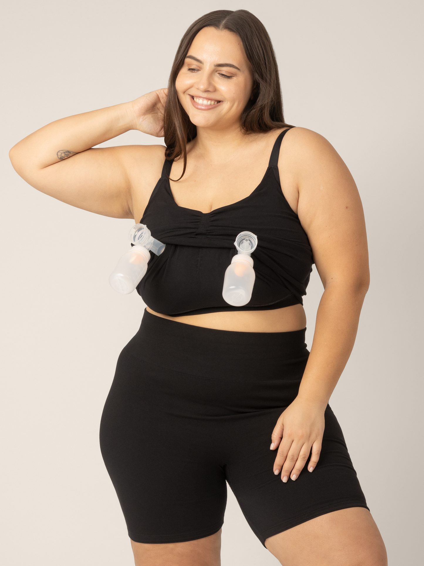 Kindred Bravely Sublime Bamboo Hands-Free Pumping Lounge & Sleep Bra Black