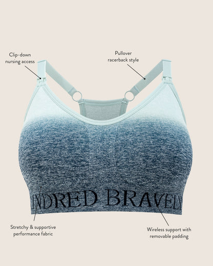 Kindred Bravely Sublime Nursing Sports Bra Ombre Storm