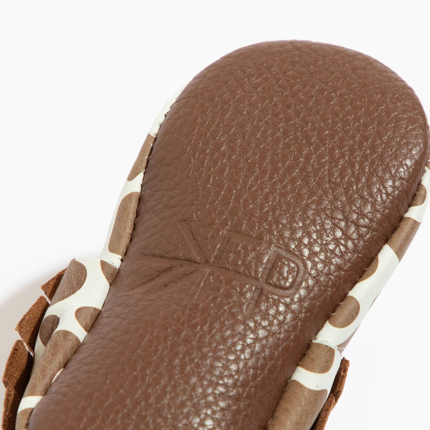Freshly Picked Suede Cow Print Moccasin Baby Shoe