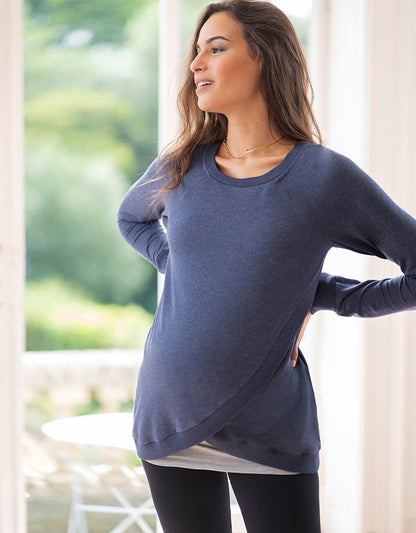 Sybil | Cotton Blend Maternity & Nursing Sweatshirt