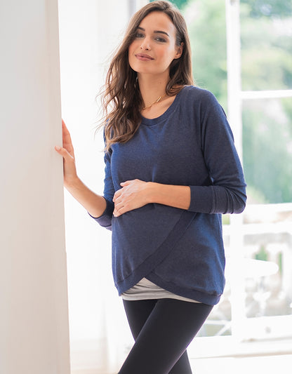 Sybil | Cotton Blend Maternity & Nursing Sweatshirt