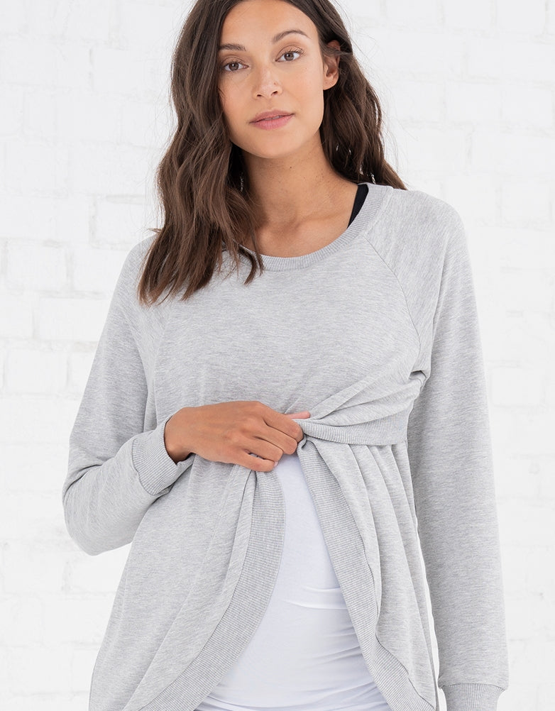 Sybil | Cotton Blend Maternity & Nursing Sweatshirt