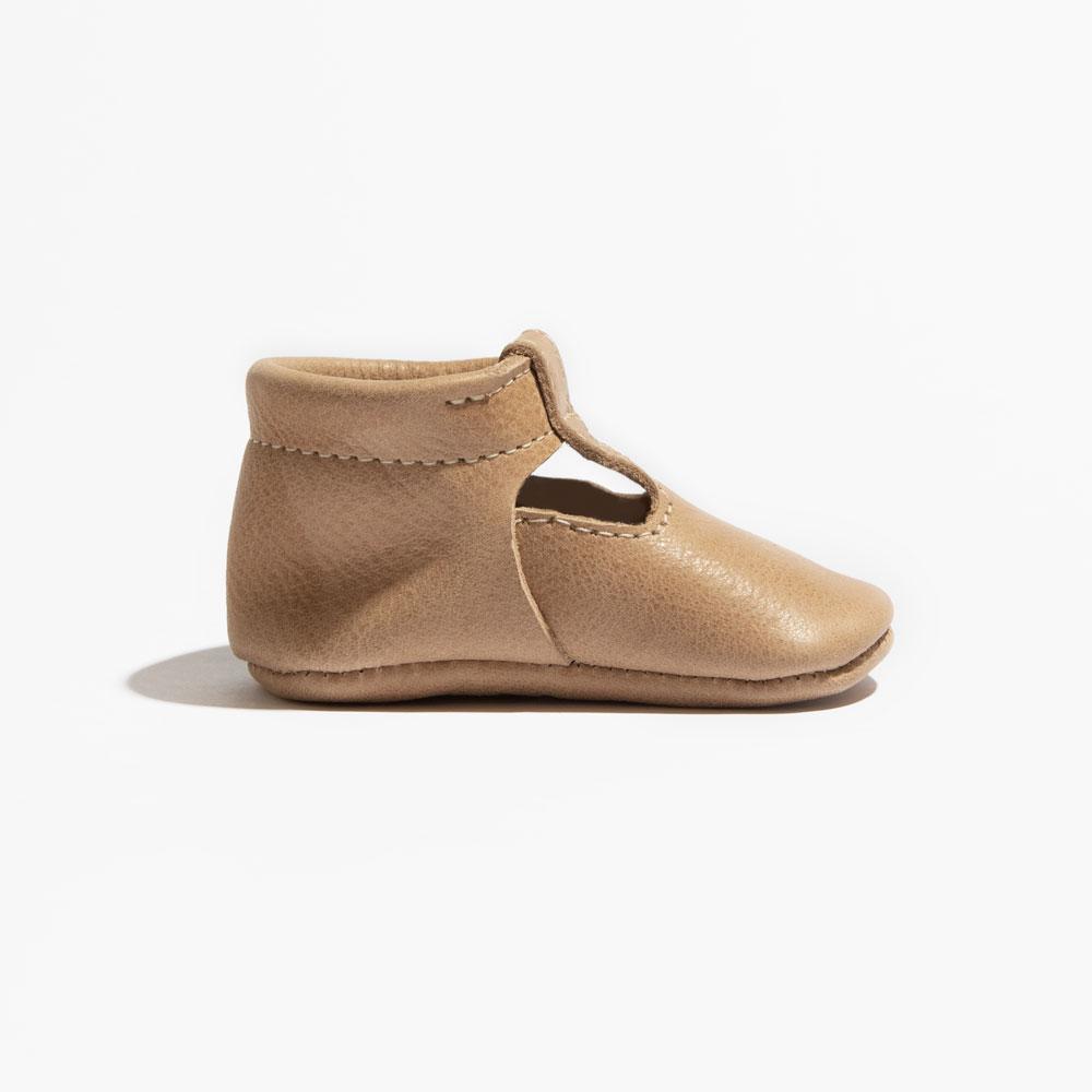Freshly Picked Weathered Brown T-Bar Baby Shoe