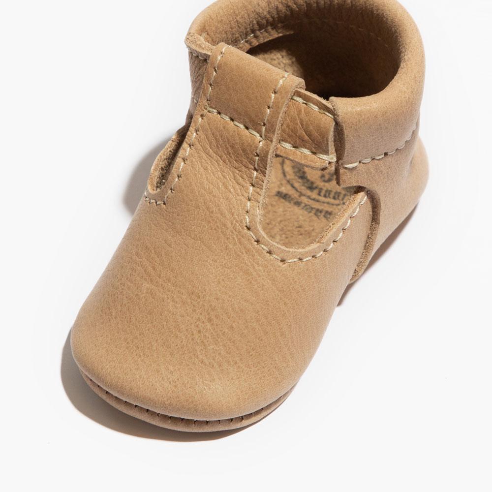 Freshly Picked Weathered Brown T-Bar Baby Shoe