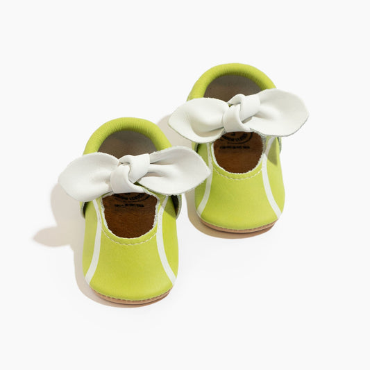 Freshly Picked Tennis Match Knotted Bow Baby Shoe