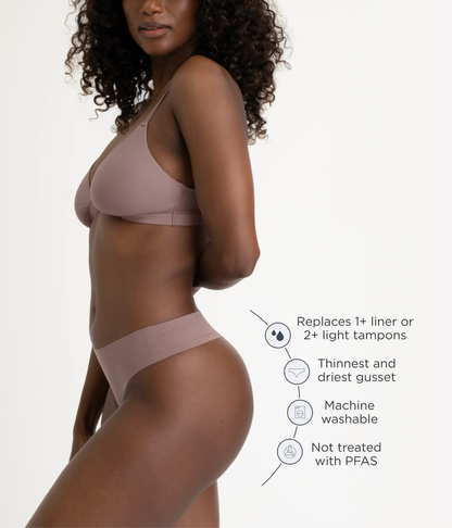 Saalt Leakproof Seamless Thong Period Underwear