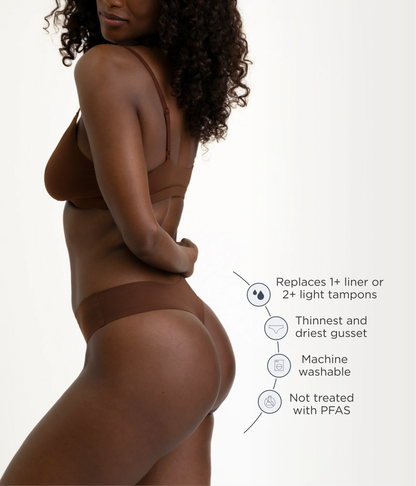Saalt Leakproof Seamless Thong Period Underwear