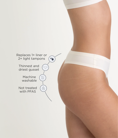 Saalt Leakproof Seamless Thong Period Underwear
