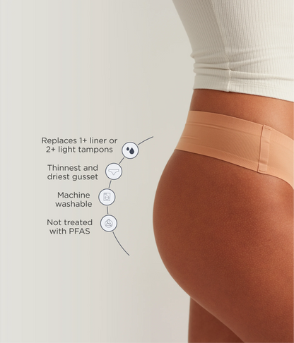 Saalt Leakproof Seamless Thong Period Underwear