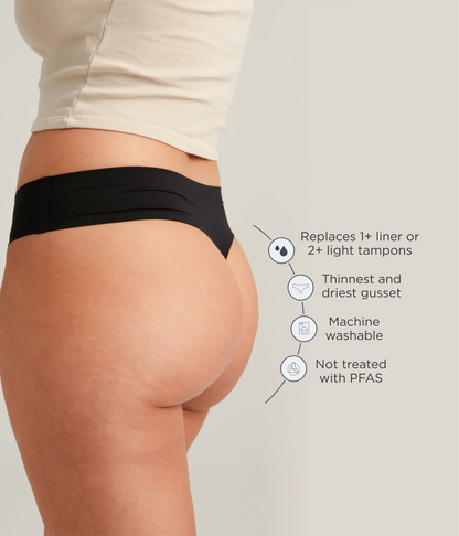 Saalt Leakproof Seamless Thong Period Underwear