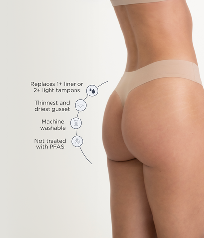 Saalt Leakproof Seamless Thong Period Underwear