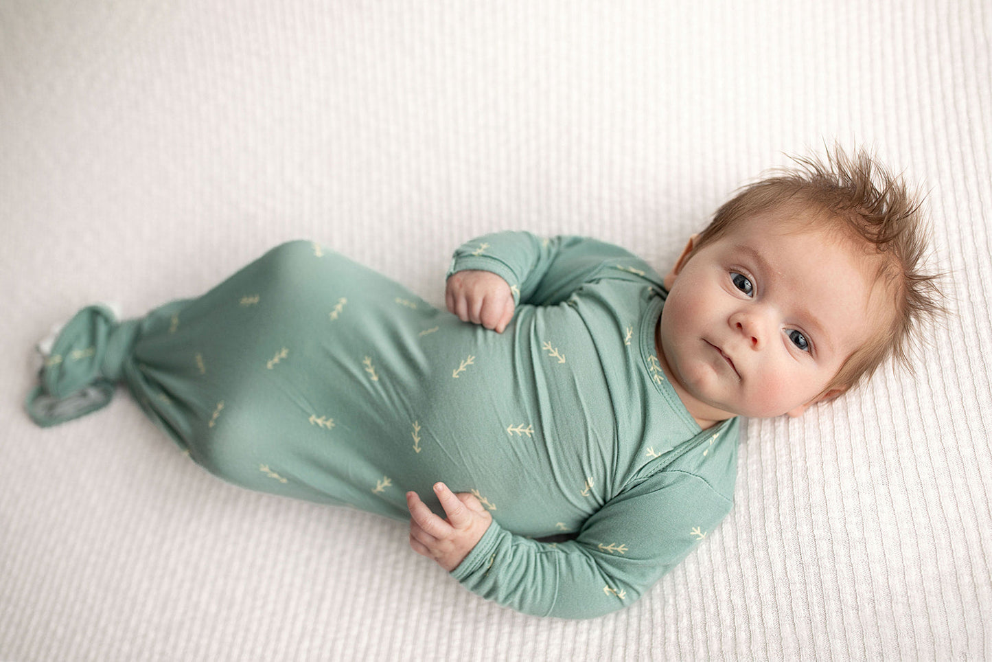 Three Little Tots Arrow Knotted Newborn Baby Gown