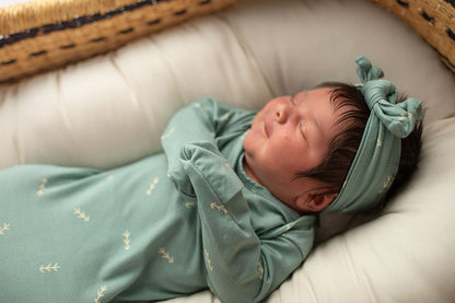 Three Little Tots Arrow Knotted Newborn Baby Gown