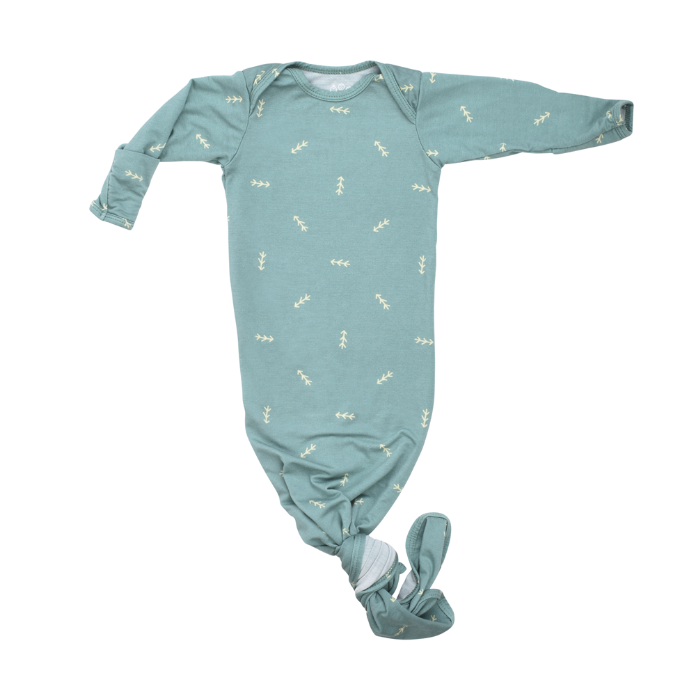 Three Little Tots Arrow Knotted Newborn Baby Gown