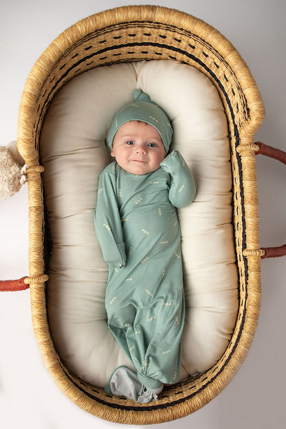 Three Little Tots Arrow Knotted Newborn Baby Gown