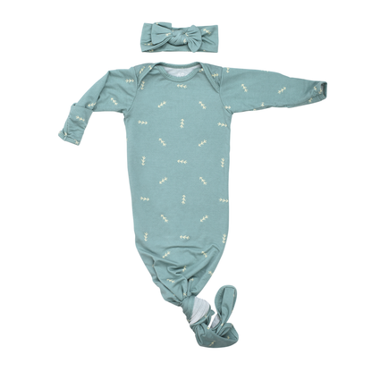 Three Little Tots Arrow Knotted Newborn Baby Gown