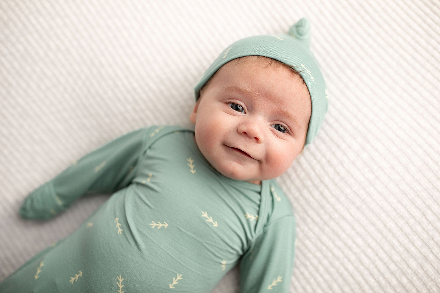 Three Little Tots Arrow Knotted Newborn Baby Gown