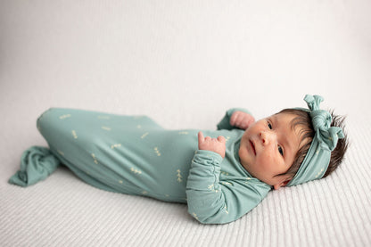 Three Little Tots Arrow Knotted Newborn Baby Gown