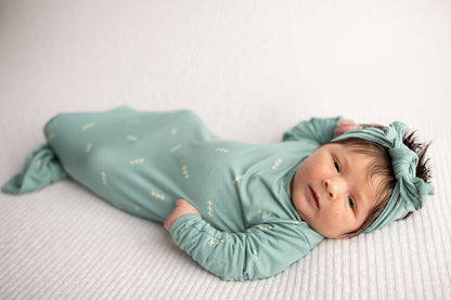 Three Little Tots Arrow Knotted Newborn Baby Gown