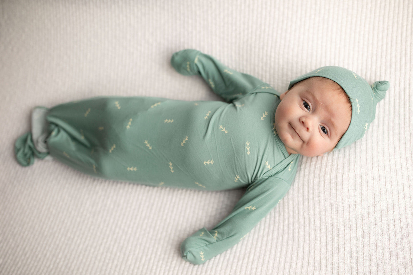 Three Little Tots Arrow Knotted Newborn Baby Gown