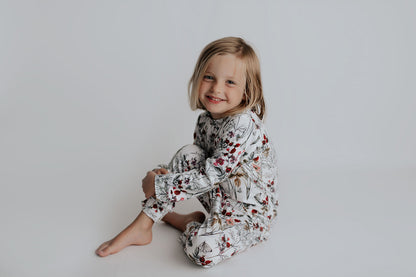 Three Little Tots Floral Girls Kids Pajamas