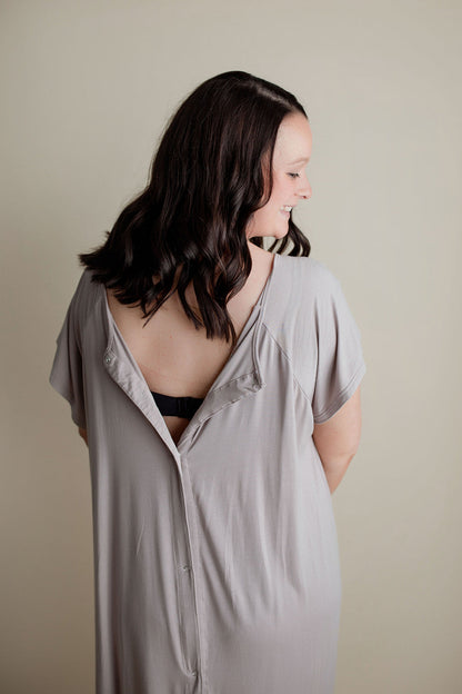 Three Little Tots Harbor Mist Labor and Delivery Nursing Hospital Gown