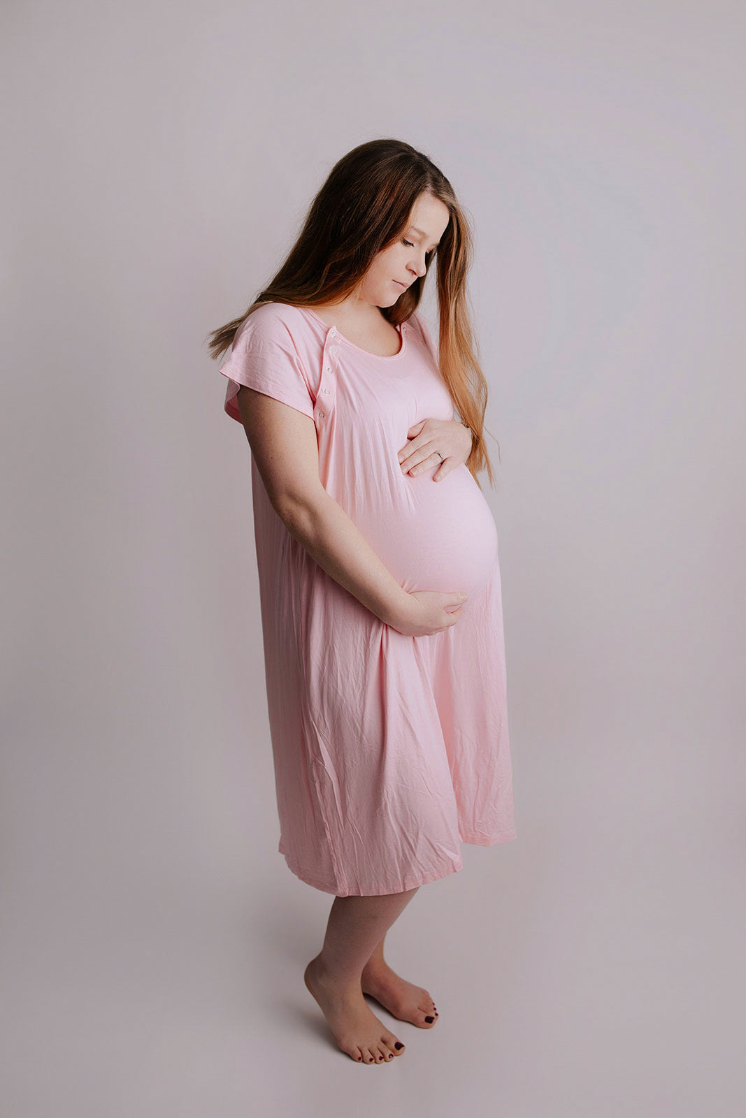 Three Little Tots Light Pink Labor and Delivery Nursing Hospital Gown