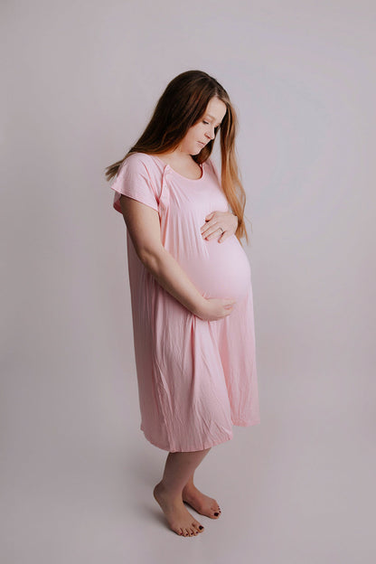 Three Little Tots Light Pink Labor and Delivery Nursing Hospital Gown