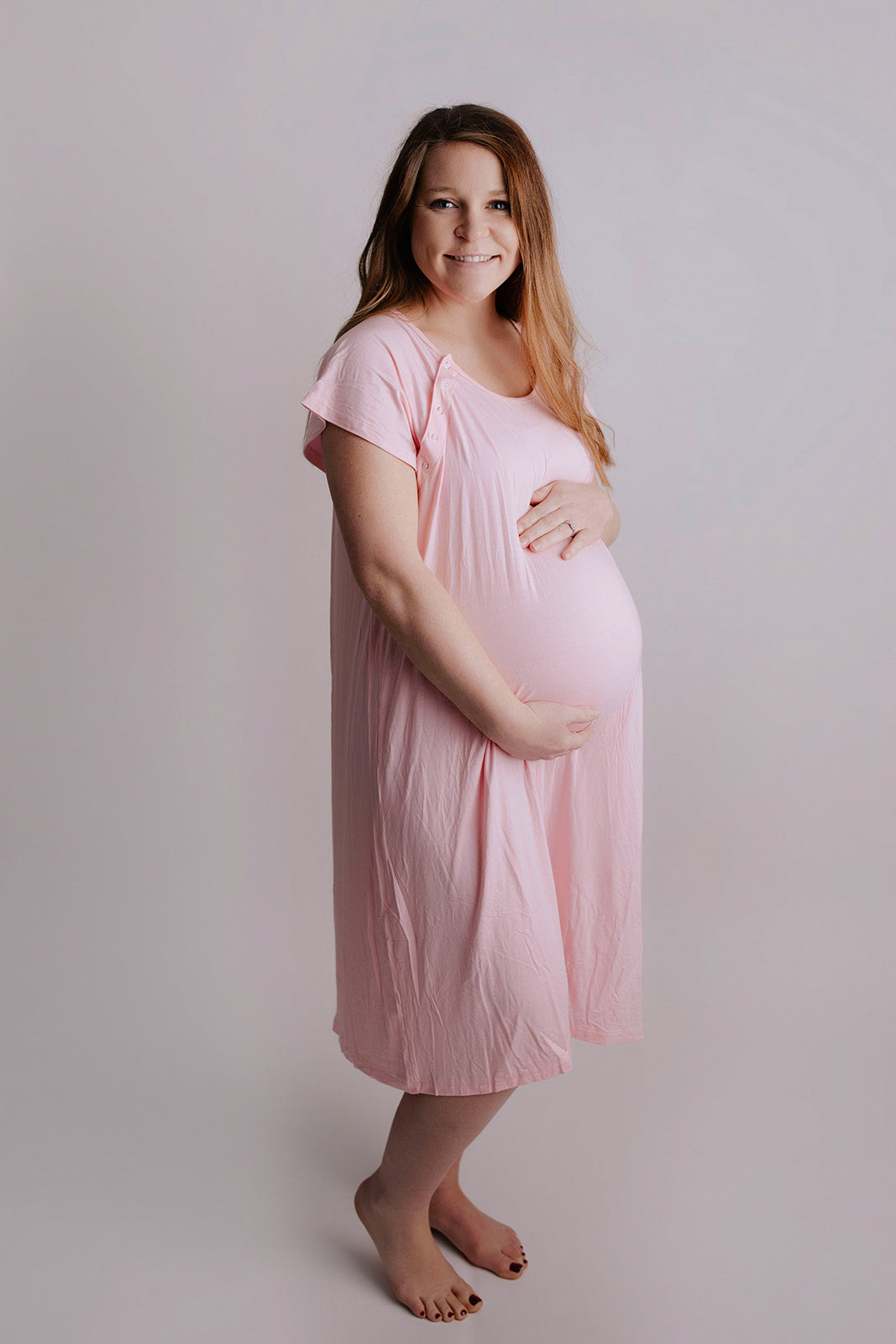 Three Little Tots Light Pink Labor and Delivery Nursing Hospital Gown