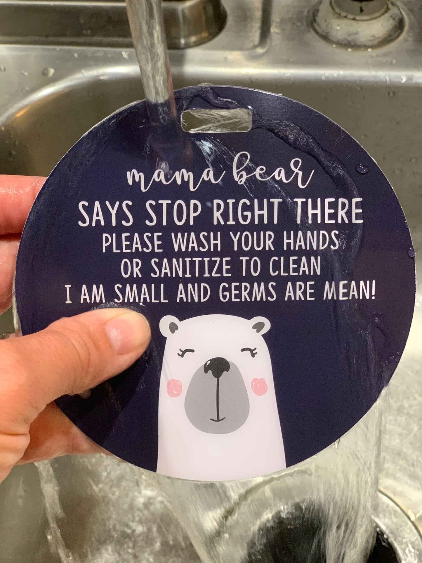 Three Little Tots Mama Bear Please Don't Touch My Baby Car Seat Sign Tag