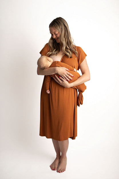 Three Little Tots Saddle Knotted Newborn Baby Gown