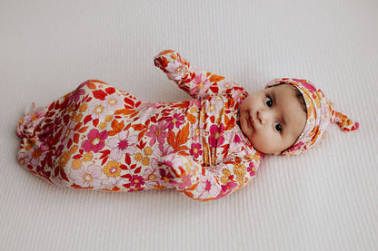 Three Little Tots Wild Child Knotted Newborn Baby Gown